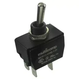 MULTICOMP PRO Toggle Switches SWITCH, TOGGLE, DPST, 16A, 250VAC, MCR13-448Q-1-01-47