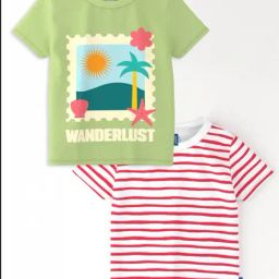 Nauti Nati Girls Multicolor Cotton Printed Regular Fit T-Shirt - Pack of 2-picture-6