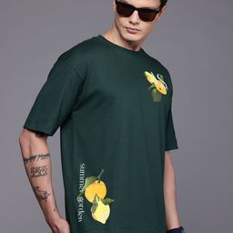 Allen Solly Men Printed Pure Cotton Relaxed Fit T-shirt-image-51