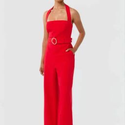 Forever New Red Plain Jumpsuit-picture-2
