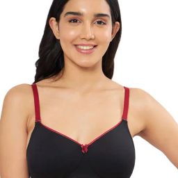 Amante Black Cotton T-Shirt Bra-48