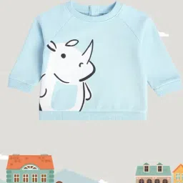 MINIKLUB Kids Blue Printed Full Sleeves Sweatshirt-picture-20