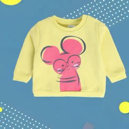 MINIKLUB Kids Yellow Printed Full Sleeves Sweatshirt-image-29