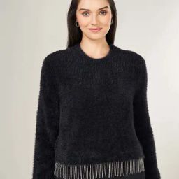 Honey by Pantaloons Jet Black Plain Sweater-image-40