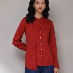 aarke Ritu Kumar Red Printed Shirt-picture-7