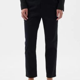 GAP Black Straight Fit Solid Pants-image-44