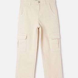 United Colors of Benetton Girls Straight Fit Mid-Rise Cargo Trousers-image-7
