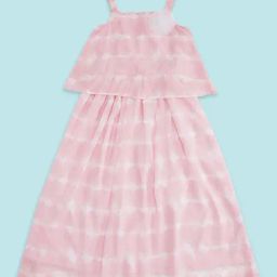 Pantaloons Junior Kids Pink Printed Dress-image-76