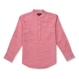 Gini & Jony Kids Pink Textured Full Sleeves T-Shirt-image-44