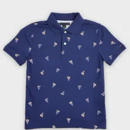TOMMY HILFIGER Kids Blue Regular Fit Polo T-Shirt-picture-18
