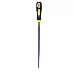 Jon bhandari Round Bastard Coarse Cut Hand File 12 Inch (30.48 cm Without Handle) Cast Iron Dark Grey PVC Handle Smooth Finish for Metal, Wood & General Purpose Use-27