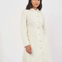 Styli Off-White Plain Coat-44