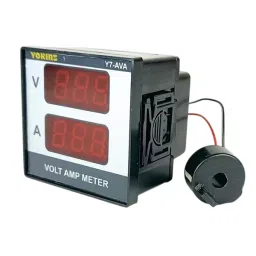 Yokins Digital Volt-Amp Meter Sqaure Black 30.48 cm Wire Length 0-500 V AC Voltage Range for Panel Testing, Y7-AVA-picture-28