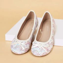 Pantaloons Junior White & Pink Flat Ballets-image-90