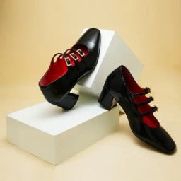 The White Pole Women's Black Mary Jane Shoes-image-93