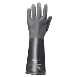 Ansell AlphaTec 38-520 Black Butyle Chemical Resistant Gloves Size 10 Polymer Coating, 38520100 (1 Pair)-picture-19
