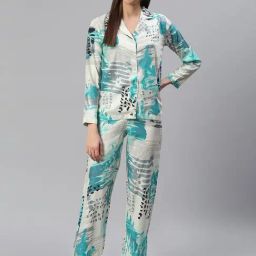 Cation Multicolor Printed Shirt With Pyjamas-picture-12