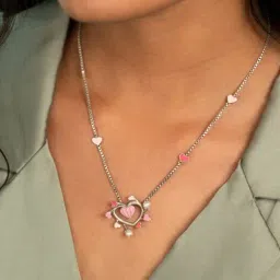 Shaya For the Love of New Adventures Heart 92.5 Sterling Silver Necklace for Women-image-25