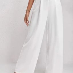 Kotty White Regular Fit High Rise Trousers-picture-33