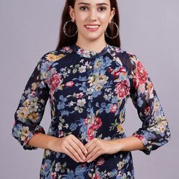 Jyoti Women Floral Printed Shirt Style Top-image-71