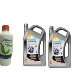 Z Premium 2 Pcs 1 Litre Anti Freeze Coolant-Green and 2 Pcs 3.5 Litre Engine Oil 20W40 (Combo of 4) COC2-17