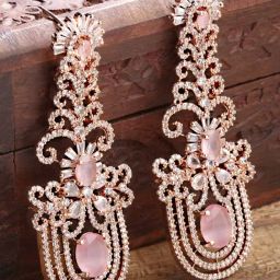 Karatcart Pink Drop Earrings for Women-23