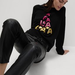 Marks & Spencer Women Typography Printed Pullover-image-65