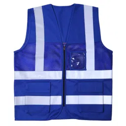 Evion Large Size Royal Blue Reflective Safety Jacket, ES-16100-image-43