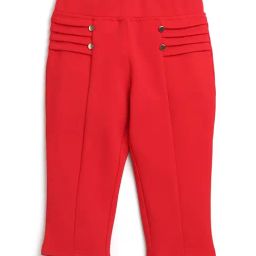 Tiny Girl Red Solid Capri-image-30