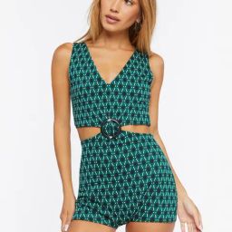 Forever 21 Green Printed Playsuit-picture-41