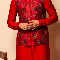 Ayush Jain Printed Woven Nehru Jacket image 2