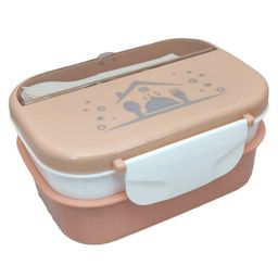 FunBlast Lunch Box with Spoon and Fork - Beige-9