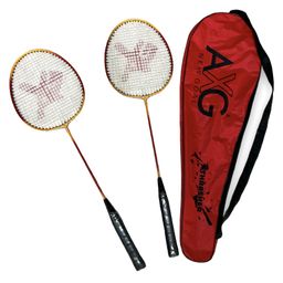 AXG NEW GOAL Thrasher Badminton Rackets Set Of 2 With Cover - Red & Yellow-20