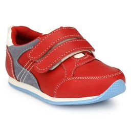 TUSKEY Colour Block Detailed  Double Velcro Closure Shoes - Red-image-86