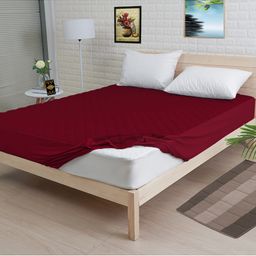 ADBENI HOME Rich Micro Piece Fabric Quilted Mattress Protector , Maroon abhi-image-94