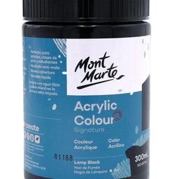 Mont Marte Acrylic Colour Paint 300ml - Lamp Black-picture-17
