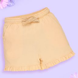 Kiddopanti Cotton Frill Detailed Shorts - Sand-picture-27