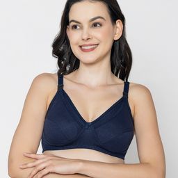 Mine4Nine Knit Solid Maternity Non Padded Bra With Nursing Access - Navy Blue-image-71