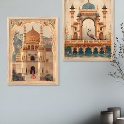 Kotart Brown & Blue 2 Pieces Wooden Wall Arts-picture-20