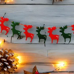 CraftVatika Red & Green Christmas Tree Decorations Ornaments-image-97