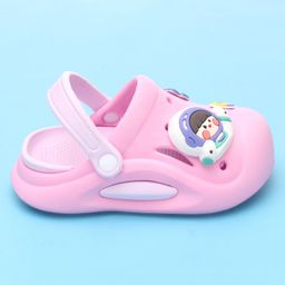 Oh! Pair Astronaut Applique Clogs with Back Strap - Rose image 4