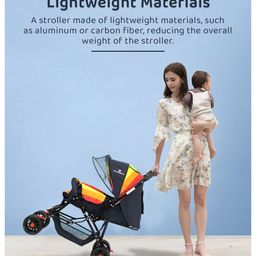 StarAndDaisy Stroller for Baby Boy & Girl 0 to 3 Years, Baby Stroller Lightweight, Foldable Pram for Baby 3-Point Safety Harness, Adjustable Backrest, 360°Swivel Wheel, Large Storage, Reversible Handlebar, Extended Mosquito Net(Pi Rainbow) image 5