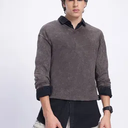 Kook N Keech Washed Wanderer V-Neck Pullover-image-49