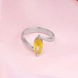 GIVA 92.5 Sterling Silver Sunshine Sparkle Ring-image-58