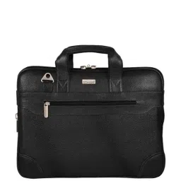 Scharf Walker Black Formal Leather Laptop Bag-12