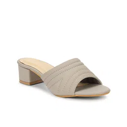 Commander Shoes Women Textured Open Back Block Heel Open Toe Sandals image 2