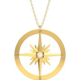 Silvermist 925 Sterling Silver Guiding Compass Chain Pendant for Women & Girls-image-12