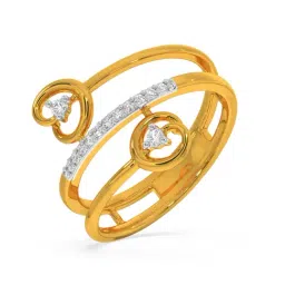 Kisna Diamond & Gold Jewellery Zinnia for her 14k (585) Diamond & Gold Ring For Women-image-6
