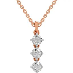 Sparkles Lab Grown Diamond 14k (585) Rose Gold Pendant for Women-picture-12