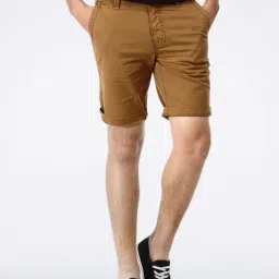 Basics Brown Knee Length Shorts-picture-11